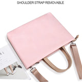 13.3 Inch Pink Laptop Crossbody Bag - Waterproof Pu Material