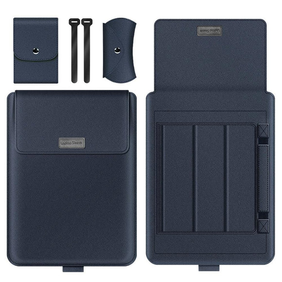 11 / 12 Inch 4-in-1 Computer Bracket Liner and Storage Bag - Dark Blue