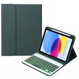 10.9 Ipad 10Th Gen 2022 Backlit Keyboard Case With Pen Slot - Bluetooth Leather - Light Purple
