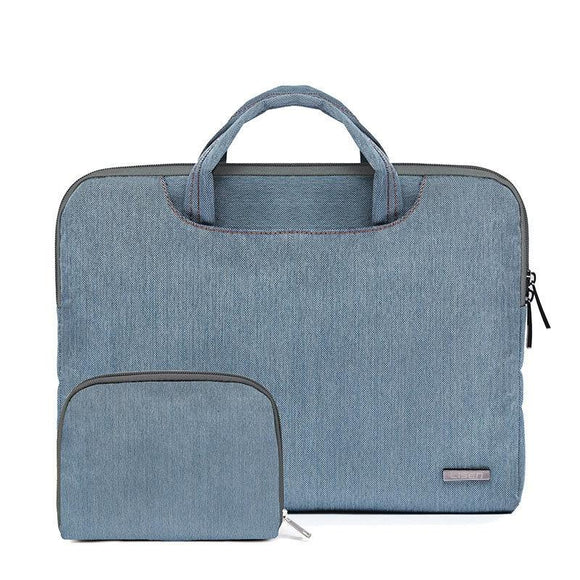 11.6 Inch Simple Business Laptop Bag with Liner - Ls-116 - Snowflake Nylon Light Blue