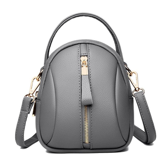 Multi Compartment Shoulder Bag For Women - Grey