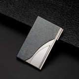 Stainless Steel Business Card Case Large Capacity - Oracle Gray