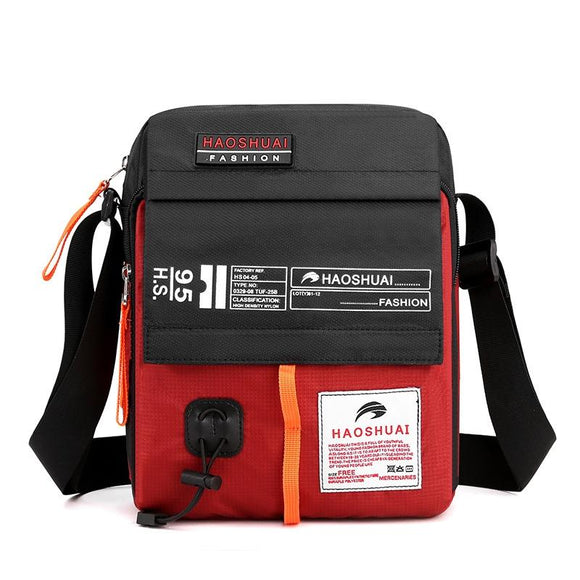 206 Men Crossbody Bag Sporty Shoulder Bag For Casual Use - Brick Red