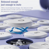 360 Degree Rotatable Bluetooth Keyboard Leather Case - Square Button - Lavender Purple - For Ipad 10Th Gen 10.9 2022