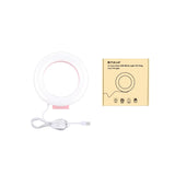 Usb Led Ring Light For Vlogging And Photography - 4.7 Inch White Light Pink