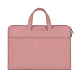 Waterproof Portable One-Shoulder Handbag For 13.3 Laptops With Hidden Zipper And Suitcase Belt - Pink