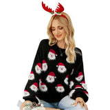 Autumn And Winter Christmas Ladies Sweater Sheath Knit Top - Green - M