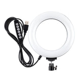 10 Mode Usb Led Ring Light with Tripod and Ball Head - 6.2 Inch Diameter - Pink