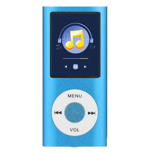 1.8 Inch Metal Mp4 Player + 16G Tf Card + Earphone + Cable - Blue - With Earphone+Cable