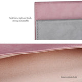 15.4 Inch Laptop Inner Bag with Small Bag - Horizontal Magnetic Buckle Pu Leather - Pink