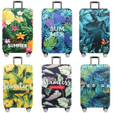 Stretchy Luggage Dust Cover - Durable & Protective - Size l - Sword Leaf Forest - L