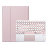 2022 Ipad 10.9 Lambskin Bluetooth Keyboard Case With Pen Slot - Pink