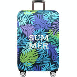 Stretchy Luggage Dust Cover - Durable & Protective - Size l - Sword Leaf Forest - Xl