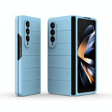 For Samsung Galaxy Z Fold4 5G Foldable Shockproof Phone Case with Magic Shield - Slim Design - Light Blue