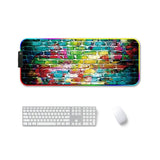Rgb Non Slip Mouse Pad With Thermal Transfer - Glasses Cat