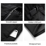 Heated Vest Electric Heating 3 Constant Temperature Warm Cotton Jacket - Red-11 Zones Heating - 3Xl