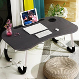 Portable Laptop Desk Stand - Foldable & Non-slip - Pink