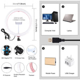 11.8 Dual-temp Led Ring Light with Tripod & Remote - Pink