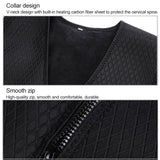 Plus Velvet Inside Men And Women Intelligent Charging Heating Vest Warm Clothes - Black Xxxl