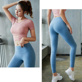 Quick Drying Running Suit Black Size L - Pink + Blue