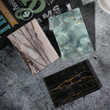 Waterproof Marble Passport & Ticket Holder Colorful Design - Brown