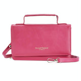 Versatile Small Square Shoulder Phone Bag - Compact & Functional - Rose Red