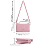 Versatile Small Square Shoulder Phone Bag - Compact & Functional - Rose Red