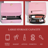 Versatile Small Square Shoulder Phone Bag - Compact & Functional - Rose Red