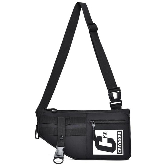 Large Sports Shoulder Bag With Multiple Pockets 2502 - Black