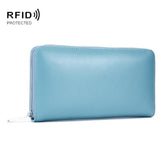 Leather Rfid Card Holder Wallet - Blocking - Green
