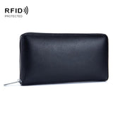 Leather Rfid Card Holder Wallet - Blocking - Green