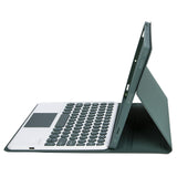 2022 Ipad 10.9 Lambskin Bluetooth Keyboard Case With Pen Slot - Dark Green