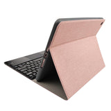 9.7 Ipad Keyboard Case With Touchpad Pen Slot & Bracket - Magnetic Detachable - Rose Gold