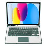 2022 Ipad 10.9 Lambskin Bluetooth Keyboard Case With Pen Slot - Rose Gold