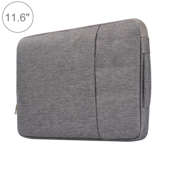 Universal Denim Laptop Case for 11.6 Notebooks - Portable and Stylish - Fits Macbook Air - 32.2x21.8x2cm - Grey
