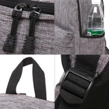 Multi-function Canvas Laptop Backpack - Fits 15.6 Macbook Samsung Sony Dell Alienware Chuwi Asus Hp - 42x29x13cm - Grey