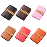Portable Pu Leather Card Holder - Business & Credit Cards - Pink