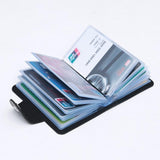 3 Pcs Upgraded Card Bag Transparent Business Card Holder With 12 Slots - Orange