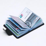 3 Pcs Upgraded Card Bag Transparent Business Card Holder With 12 Slots - Orange