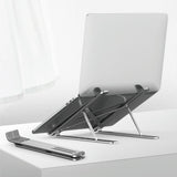 Adjustable Laptop Stand - Portable Folding Height Increase Heat Dissipation - Grey
