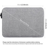 13 Inch Laptop Sleeve Case with Zipper for Macbook Samsung Sony Dell Alienware Chuwi Asus Hp - Grey