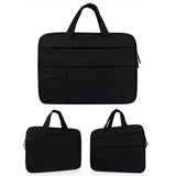 15.6 Inch Laptop Tablet Bag with Multiple Pockets and Soft Oxford Cloth Handle - Grey