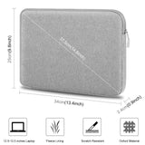 13 Laptop Sleeve Briefcase for 12.5-13.5 Laptops - Zipper Closure - Grey