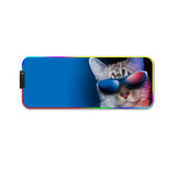 Rgb Non Slip Mouse Pad With Thermal Transfer - Red Fox