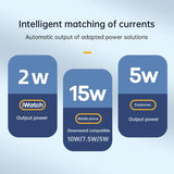 15W 3 In 1 Aluminum Wireless Charger - Grey