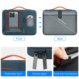 13 Laptop Sleeve Case for Macbook Samsung Thinkpad Sony Dell Alienware Chuwi Asus Hp -13.5 Inch Zipper Briefcase Handbag - Grey