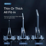 Space-saving Vertical Laptop Stand - Compact Design - Grey