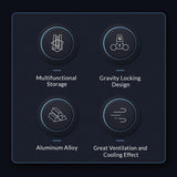 Space-saving Vertical Laptop Stand - Compact Design - Grey