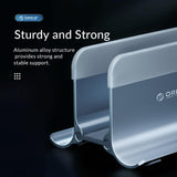 Space-saving Vertical Laptop Stand - Compact Design - Grey