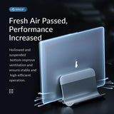 Space-saving Vertical Laptop Stand - Compact Design - Grey